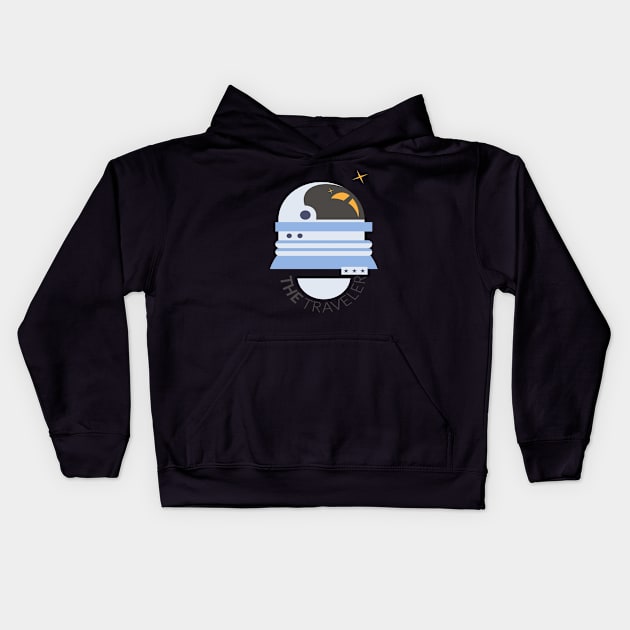 Space traveler Kids Hoodie by eufritz